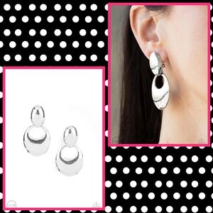 2/$10 Paparazzi Urban Artistry - Silver Clip - On Earrings